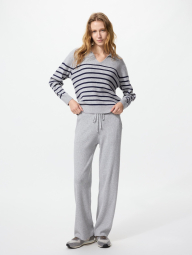 Женские брюки UNIQLO в рубчик 1163260577 (Серый XXL)