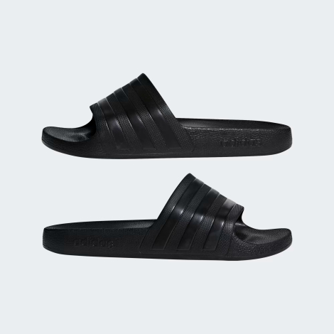 Легкие шлепанцы Adilette Aqua Adidas с фирменными полосками 39 (6 US) 25 см Черный 1159845547
