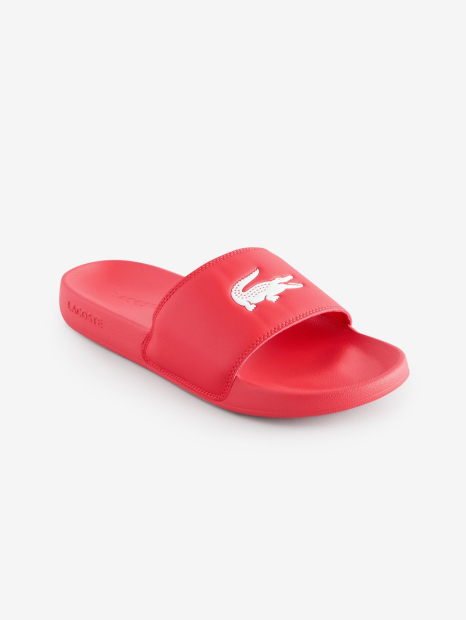Мужские шлепанцы Lacoste с логотипом 43 (10 US) 28 см Красный 1159845635
