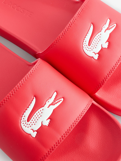 Мужские шлепанцы Lacoste с логотипом 43 (10 US) 28 см Красный 1159845635
