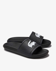 Мужские шлепанцы Lacoste с принтом 46 (12 US) 29 см Черный 1159840850