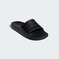 Легкие шлепанцы Adilette Aqua Adidas с фирменными полосками 39 (6 US) 25 см Черный 1159845547