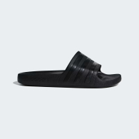 Легкие шлепанцы Adilette Aqua Adidas с фирменными полосками 39 (6 US) 25 см Черный 1159845547