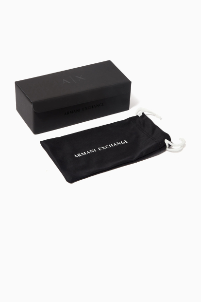 Cолнцезащитные очки Mirrored Red Rectangular Armani Exchange 1159847797 (Серый One size)