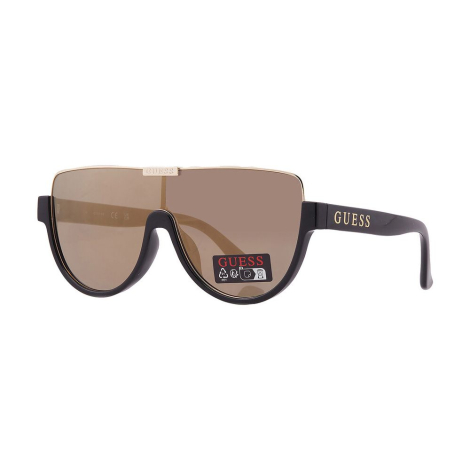 Солнцезащитные брендовые очки Shield Guess 1159864676 (Черный/Золотистый One size)