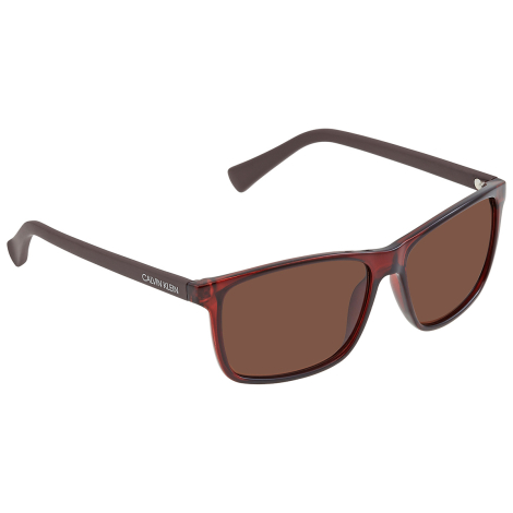 Мужские солнцезащитные очки Rectangular Calvin Klein 1159865191 (Коричневый One size)