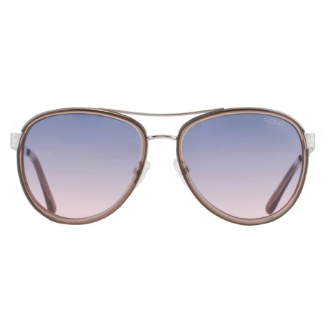 Сонцезахисні брендові окуляри Guess Factory Smoke Pilot 1160692732 (Сріблястий One size)