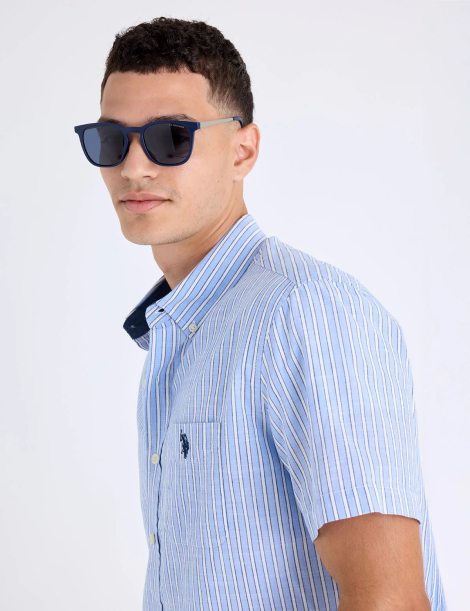 Солнцезащитные очки Rectangular U.S. Polo Assn 1163107058 (Синий One size)