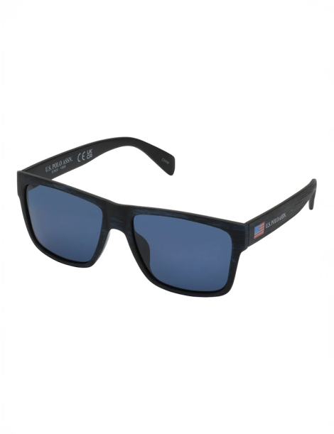 Солнцезащитные очки Rectangular U.S. Polo Assn 1163114870 (Черный/Синий One size)
