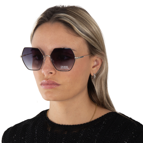 Женские солнцезащитные очки GUESS Geometric Hexagonal 1163268232 (Черный One size)