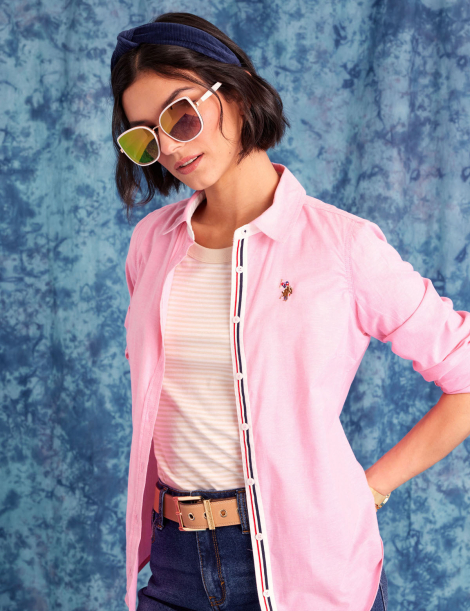 Солнцезащитные женские очки Cat Eye U.S. Polo Assn 1163269346 (Розовый One size)