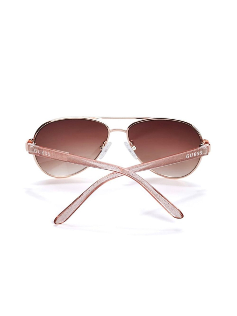 Солнцезащитные брендовые очки Pilot Guess 1163269948 (Розовый One size)