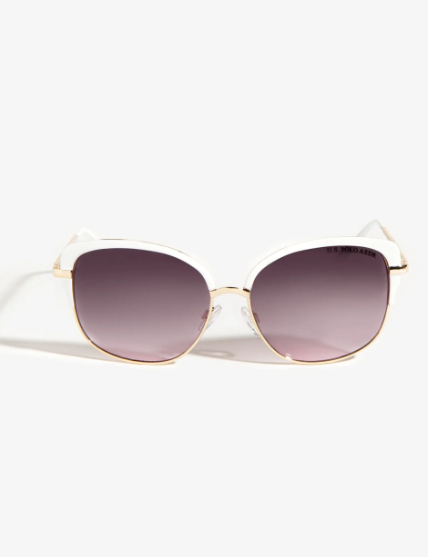 Солнцезащитные женские очки U.S. Polo Assn Cat Eye 1163279097 (Белый/Розовый One size)