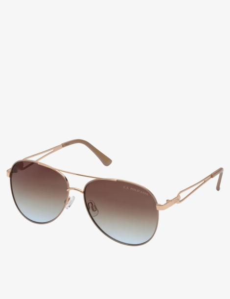 Солнцезащитные очки Aviator U.S. Polo Assn 1163283563 (Золотистый One size)