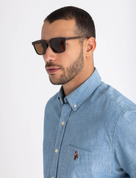 Солнцезащитные очки Rectangular U.S. Polo Assn 1159853052 (Коричневый One size)