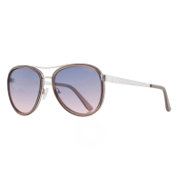 Солнцезащитные брендовые очки Guess Factory Smoke Pilot 1160692732 (Серебристый One size)