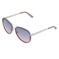 Сонцезахисні брендові окуляри Guess Factory Smoke Pilot 1160692732 (Сріблястий One size)