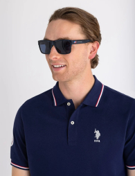 Солнцезащитные очки Rectangular U.S. Polo Assn 1163114870 (Черный/Синий One size)