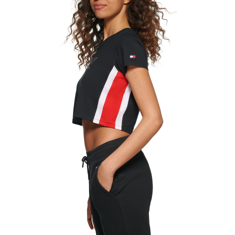 Спортивная укороченная футболка Tommy Hilfiger 1159849074 (Черный XL)