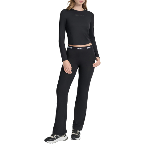 Женский укороченный лонгслив DKNY с логотипом 1159850063 (Черный M)