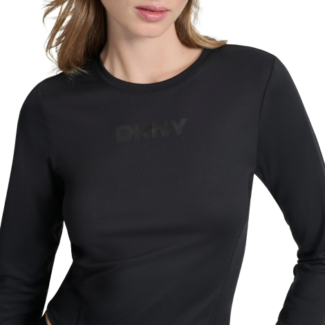 Женский укороченный лонгслив DKNY с логотипом 1159850063 (Черный M)