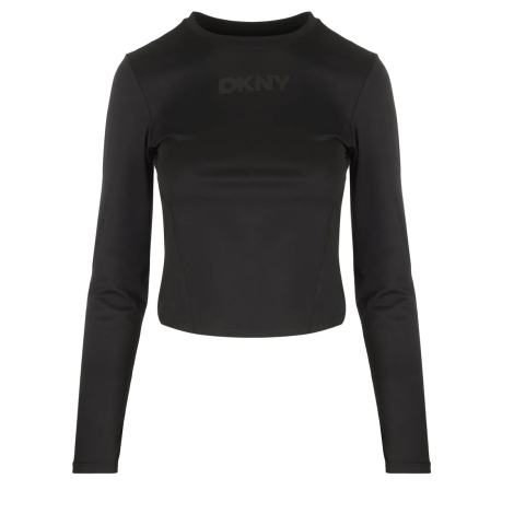 Женский укороченный лонгслив DKNY с логотипом 1159850063 (Черный M)