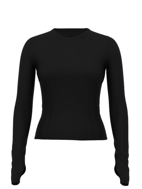 Спортивный лонгслив Victoria's Secret VSX с открытой спинкой 1159856984 (Черный M)