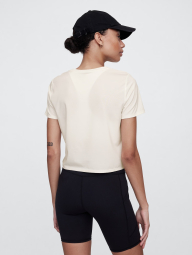 Укороченная спортивная футболка GAP 1159841633 (Молочный S)
