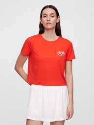 Укороченная спортивная футболка GAP 1159843146 (Красный XL)