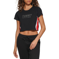 Спортивная укороченная футболка Tommy Hilfiger 1159849074 (Черный XL)