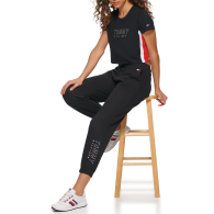 Спортивная укороченная футболка Tommy Hilfiger 1159849074 (Черный XL)