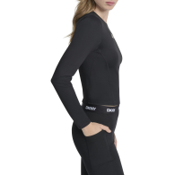 Женский укороченный лонгслив DKNY с логотипом 1159850063 (Черный M)