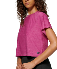 Спортивная укороченная футболка Tommy Hilfiger Sport 1159851048 (Розовый L)