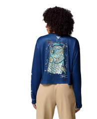 Спортивный лонгслив Columbia с защитой UPF 40 и влагоотводящей способностью 1159852369 (Синий XL)