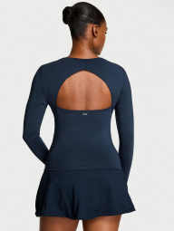 Спортивный лонгслив Victoria's Secret VSX с открытой спинкой 1159861766 (Синий S)