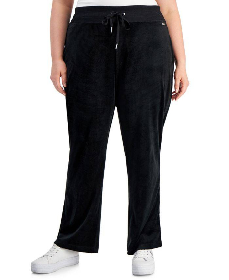 Женский велюровый костюм Calvin Klein толстовка и штаны 1159839107 (Черный S)