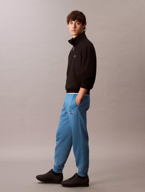 Мужской костюм на флисе Calvin Klein свитшот и штаны 1159840583 (Синий XXL)