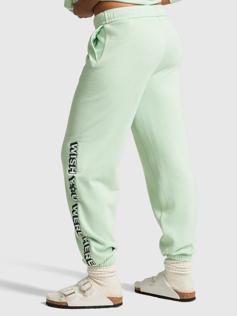 Cпортивний костюм на флісі Victoria's Secret Pink худі та джогери 1159840609 (Зелений XS)