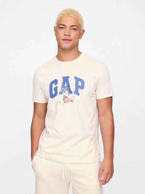 Мужской спортивный костюм GAP × Disney  футболка и шорты на флисе 1159840731 (Молочный M)