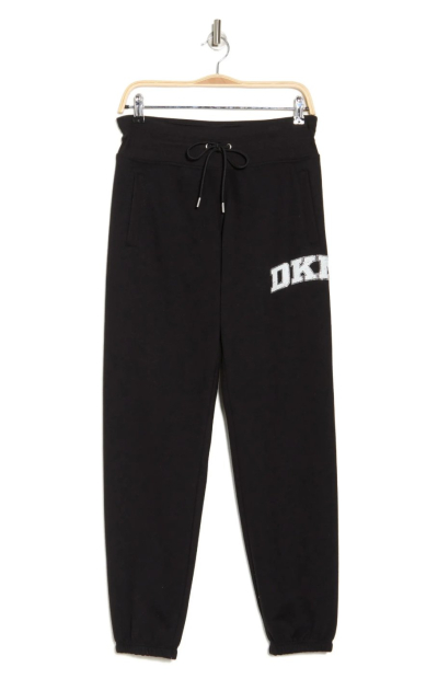Женский костюм на флисе DKNY свитшот и штаны 1159840855 (Черный M)