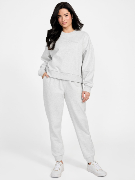 Женский спортивный костюм на флисе Guess свитшот и джоггеры 1159840920 (Серый M)