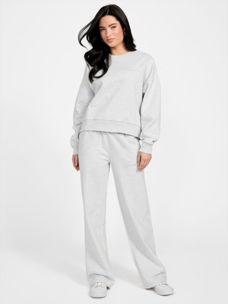 Женский спортивный костюм на флисе Guess свитшот и джоггеры 1159840920 (Серый M)