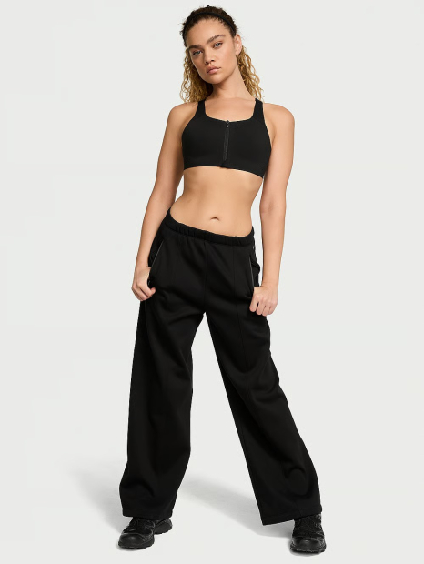 Жіночий спортивний костюм на флісі VSX Victoria's Secret світшот та штани 1159841128 (Чорний XL)