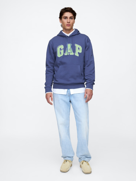 Мужской спортивный костюм на флисе GAP худи и джоггеры 1159841142 (Синий M)