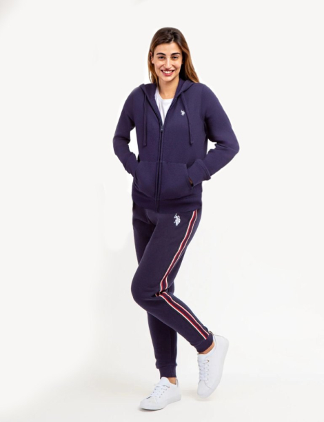 Женский спортивный костюм на флисе U.S. Polo Assn толстовка и джоггеры 1159841595 (Синий XL)