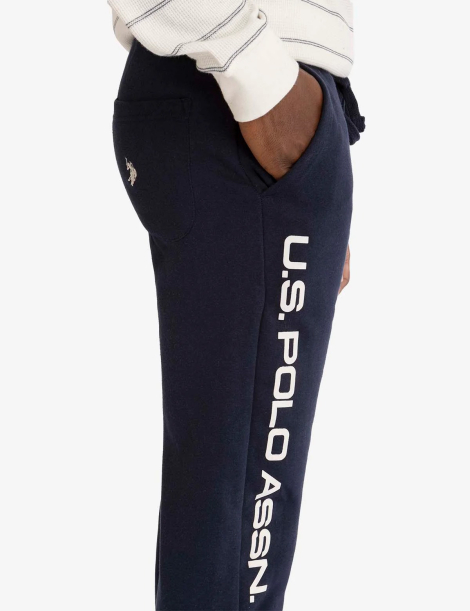 Мужской спортивный костюм на флисе U.S. Polo Assn худи и джоггеры 1159841606 (Синий XXL)
