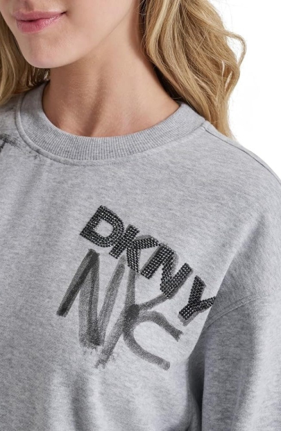 Женский костюм на флисе DKNY свитшот и джоггеры 1159841816 (Серый S)