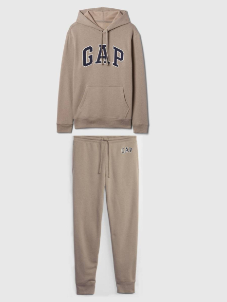 Мужской спортивный костюм на флисе GAP худи и джоггеры 1159842348 (Коричневый M)