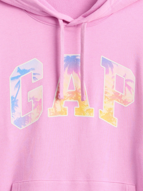 Женский спортивный комплект на флисе GAP худи и шорты 1159843261 (Розовый S)