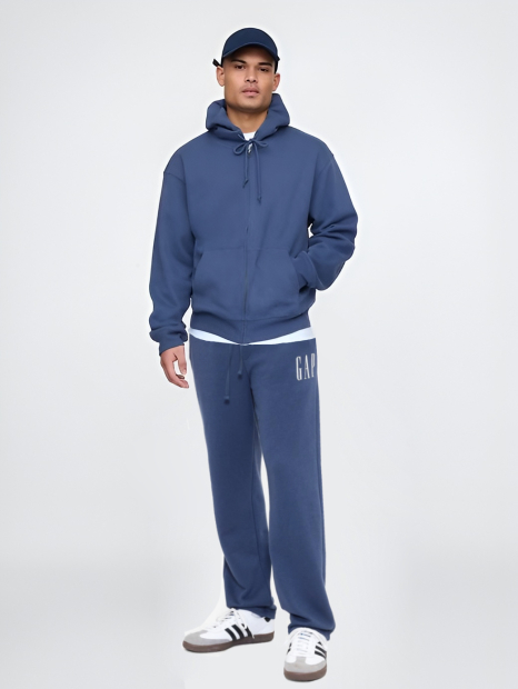 Мужской спортивный костюм на флисе GAP толстовка и штаны 1159843866 (Синий M)